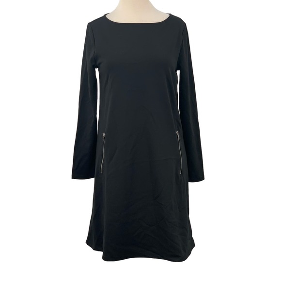 NWT‎ Gap Long Sleeve Pullover Knit Sheath Dress Faux Zippered Pockets Size 6 - Picture 1 of 7